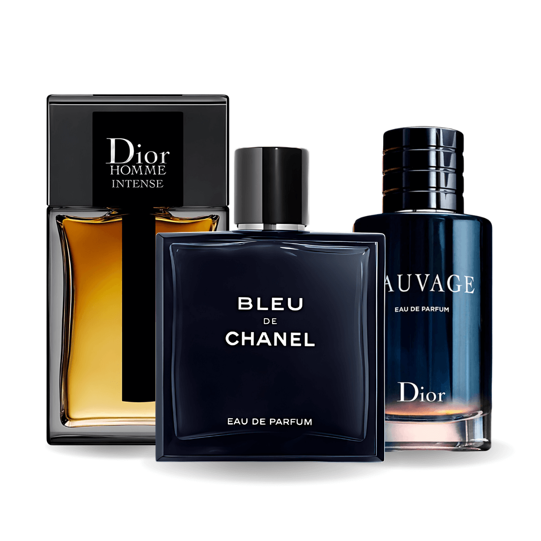 Set 3 Profumi | Sauvage Dior, Bleu de Chanel, Dior Homme Intense 100 ml