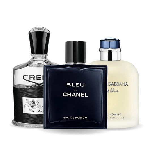 Set 3 Profumi | Bleu de Chanel, Creed Aventus, Light Blue Dolce Gabbana 100 ml
