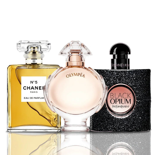 Set 3 Profumi | Chanel N°5 + Olympea + Black Opium