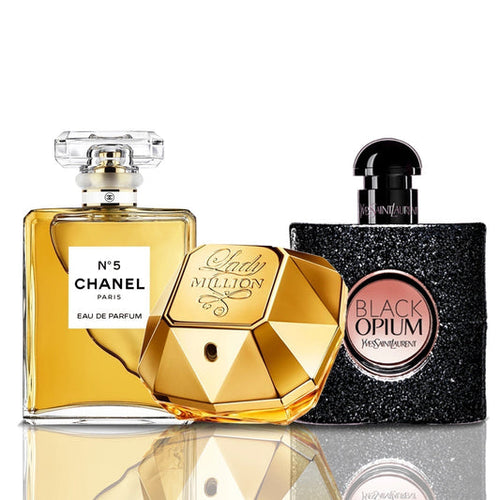 Set 3 Profumi | Chanel N°5 + Lady Million + Black Opium